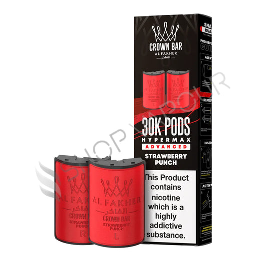 Strawberry Punch 30K Hypermax Prefilled Pod & Refill by Al Fakher