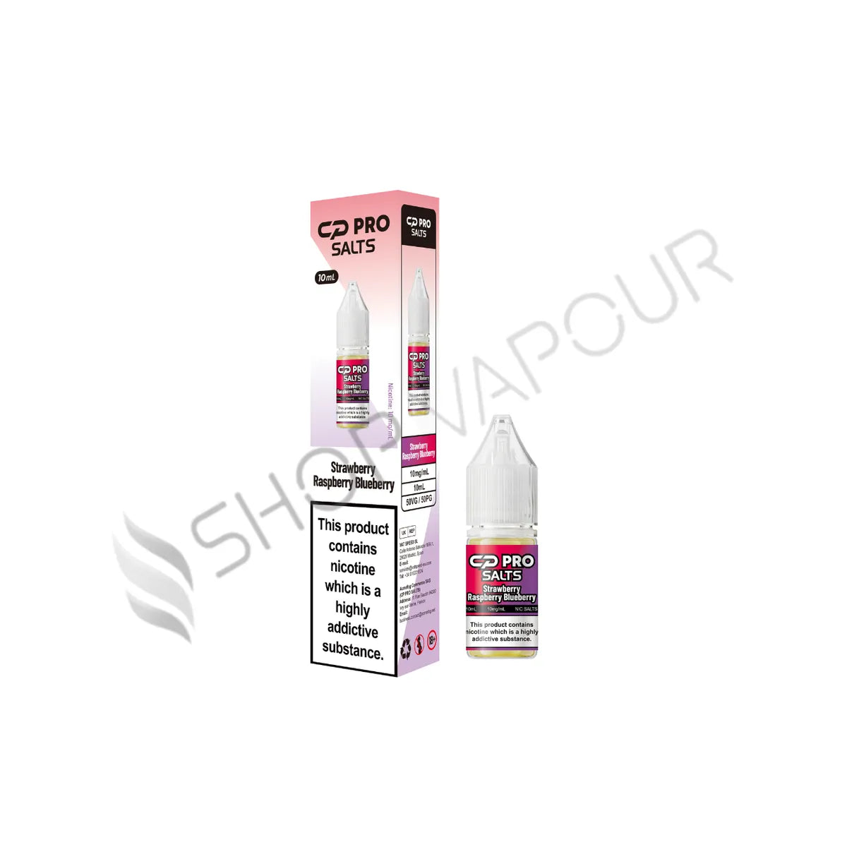 Strawberry Raspberry Blueberry Nic Salt E-Liquid by Crystal Pro CP