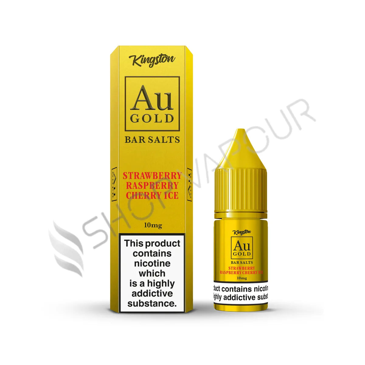 Strawberry Raspberry Cherry Ice Nic Salt E-Liquid by Kingston Au Gold