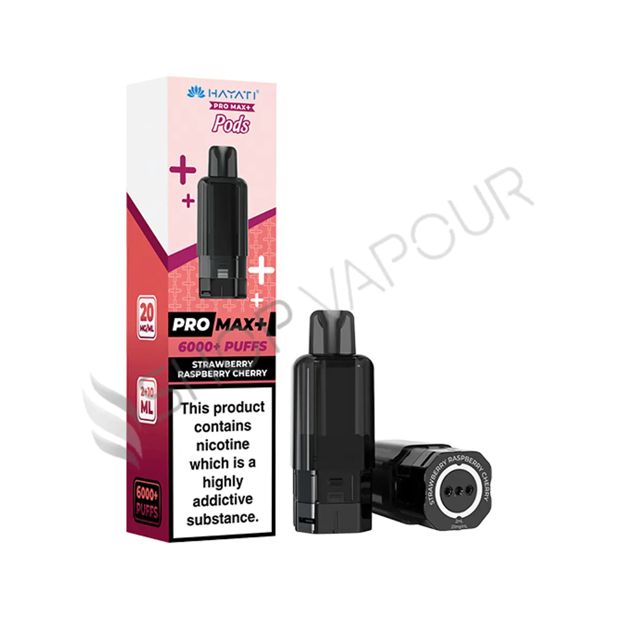 Strawberry Raspberry Cherry Pro Max Plus 6000 Prefilled Pod & Refill by Hayati
