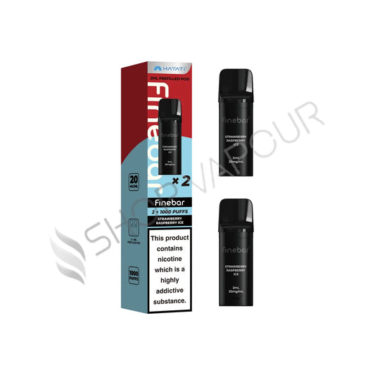 Strawberry Raspberry Ice Finebar Prefilled Pods by Hayati