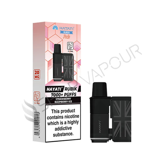 Strawberry Raspberry Ice Rubik 7000 Prefilled Pod & Refill by Hayati