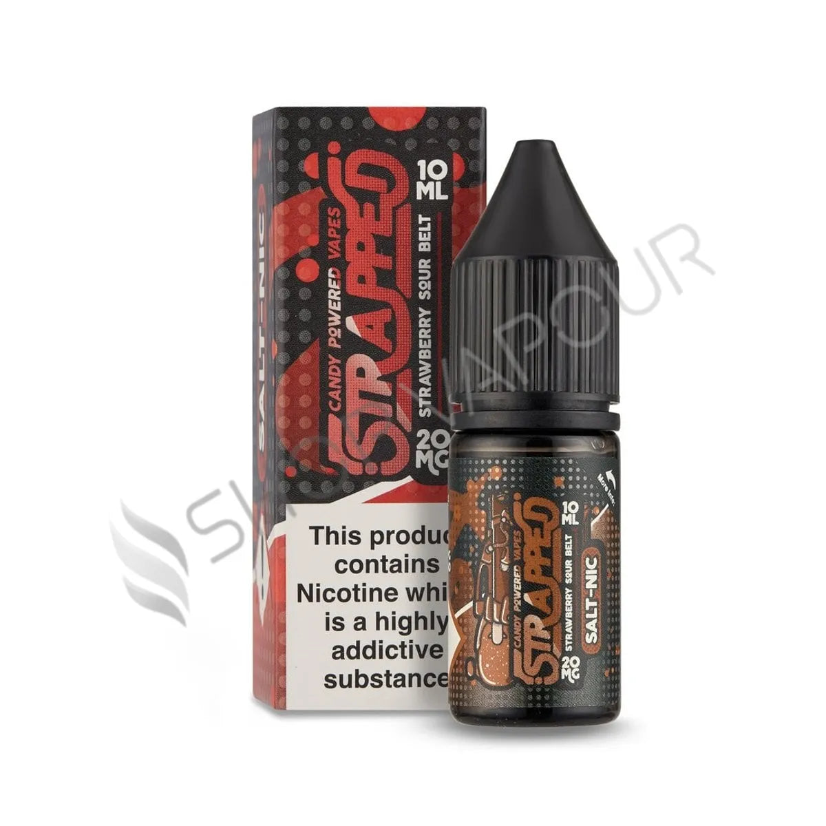 Strawberry Sour Belt Nic Salt E-Liquid by Strapped