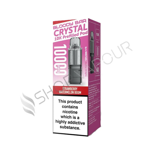 Strawberry Watermelon Bubblegum Crystal 10K Prefilled Pod & Refill by Bloody Bar