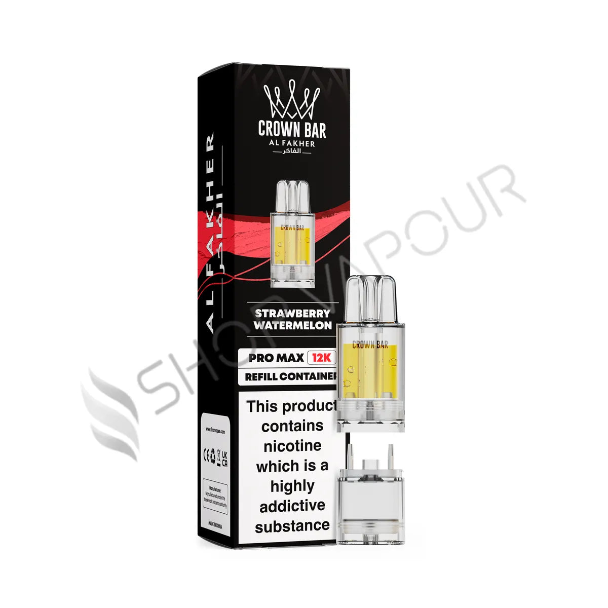 Strawberry Watermelon Crown Bar Pro Max 12K Prefilled Pod & Refill by Al Fakher