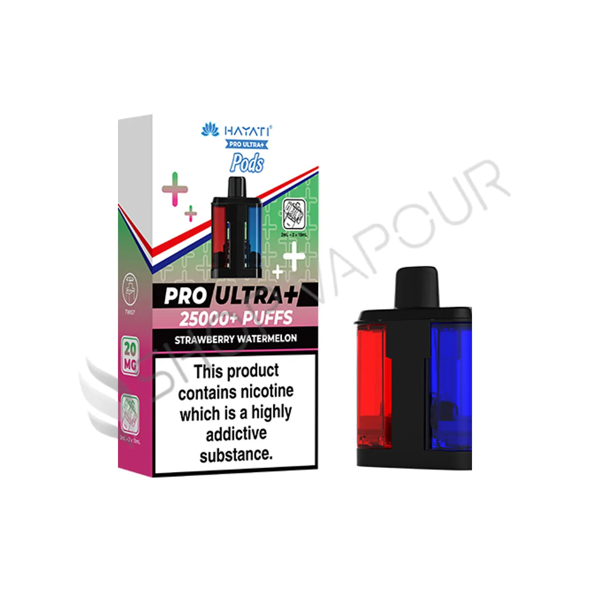 Strawberry Watermelon Pro Ultra Plus 25K Prefilled Pod & Refill by Hayati