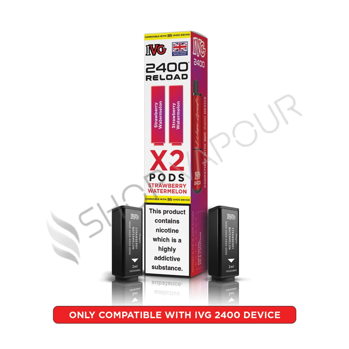 Strawberry Watermelon Reload Prefilled Pods by IVG 2400