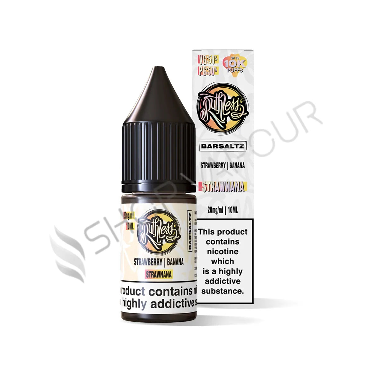 Strawnana Nic Salt E-Liquid by Ruthless Bar Saltz
