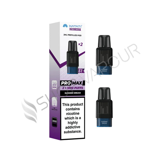 Summer Dream Pro Max S1 Prefilled Pods by Hayati