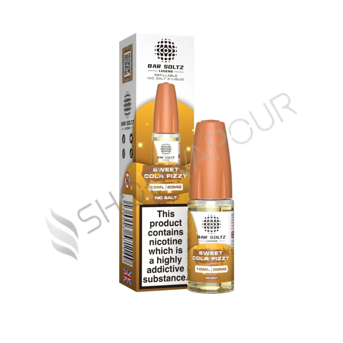 Sweet Cola Fizzy Nic Salt E-Liquid by Bar Soltz Legend