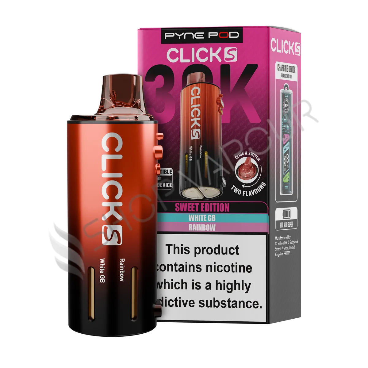 Sweet Edition Click S 30K Prefilled Pod & Refill by Pyne Pod