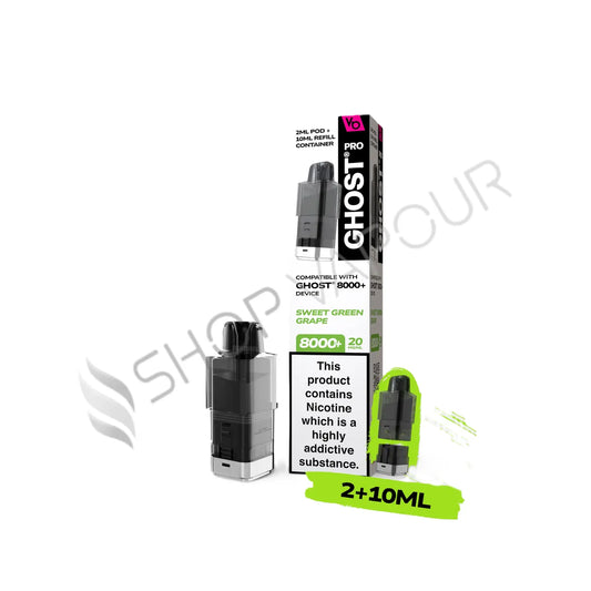 Sweet Green Grape Pro 8000+ Prefilled Pod & Refill by Ghost