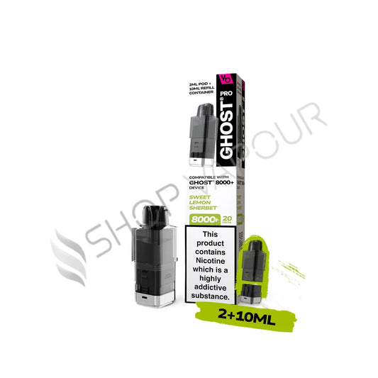 Sweet Lemon Sherbet Pro 8000+ Prefilled Pod & Refill by Ghost