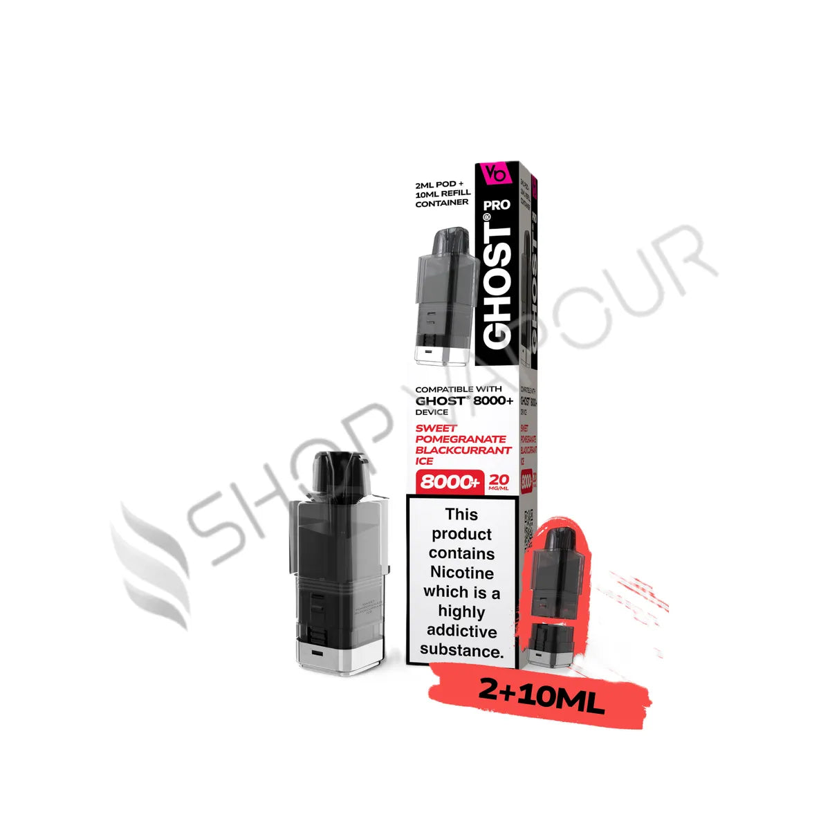 Sweet Pomegranate Blackcurrant Ice Pro 8000+ Prefilled Pod & Refill by Ghost