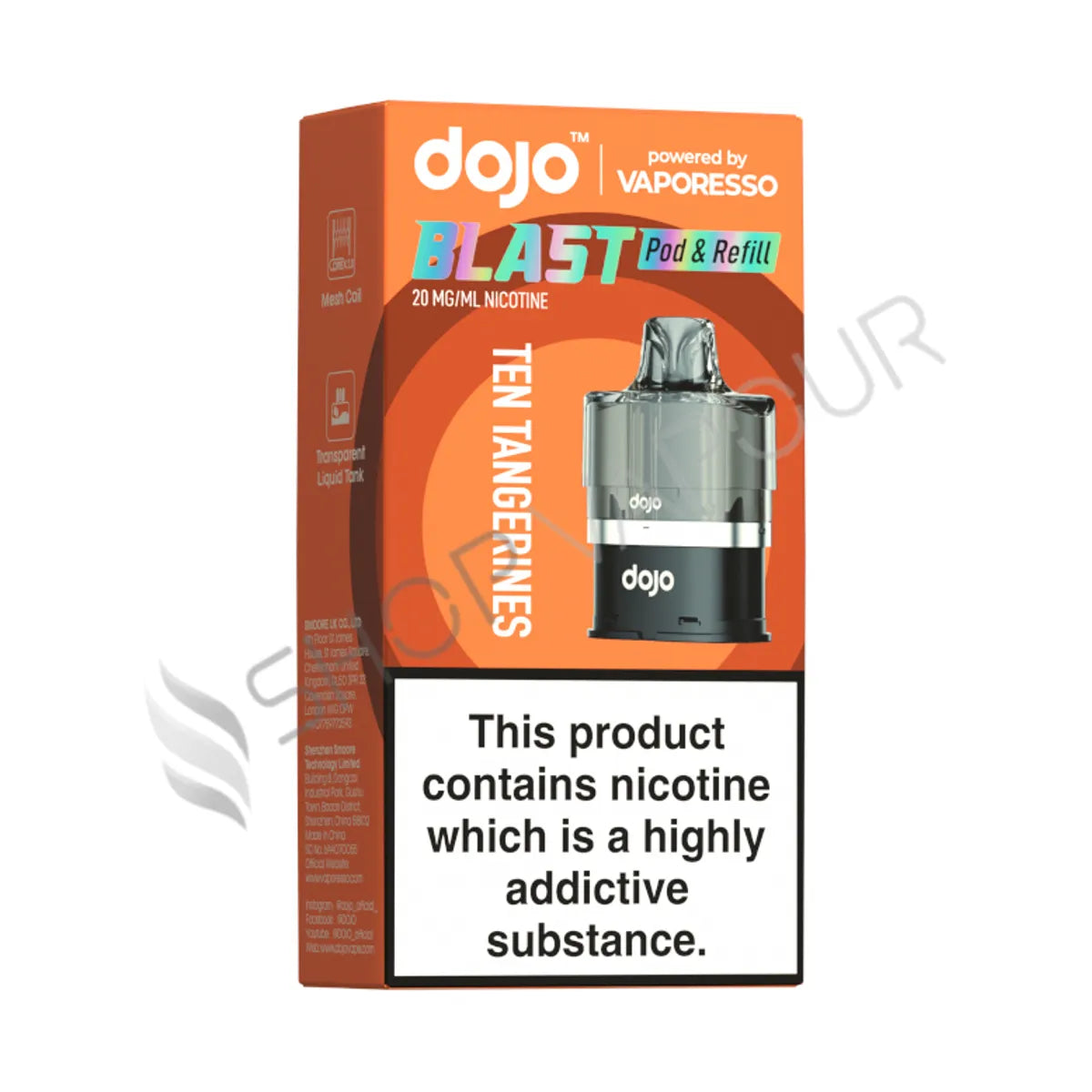 Ten Tangerines Dojo Blast 6000 Prefilled Pod & Refill by Vaporesso