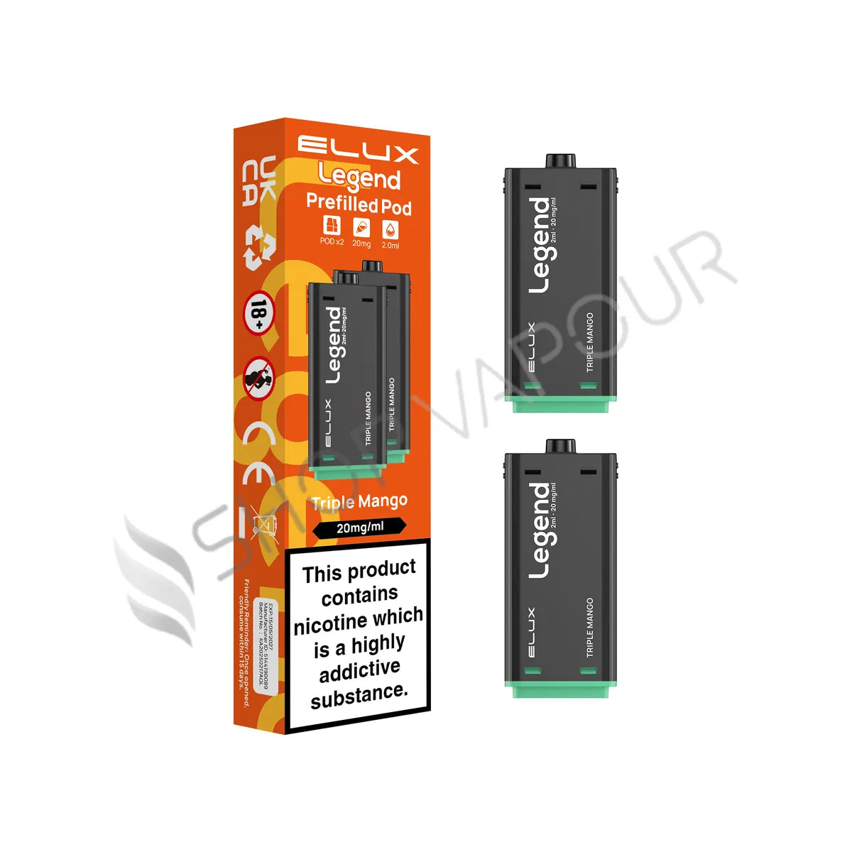 Triple Mango 1500 Prefilled Pods by Elux Legend