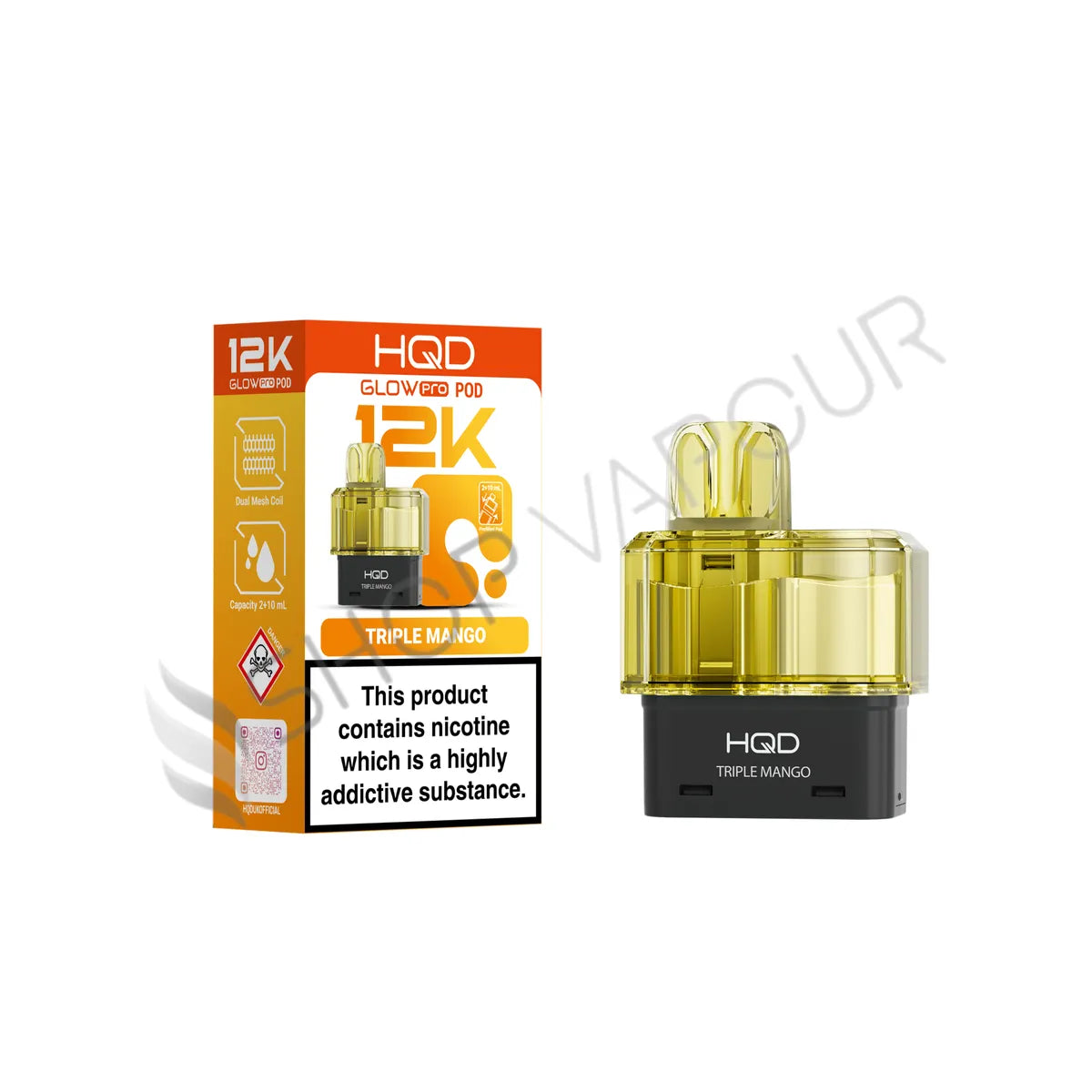 Triple Mango Glow Pro 12K Prefilled Pod & Refill by HQD