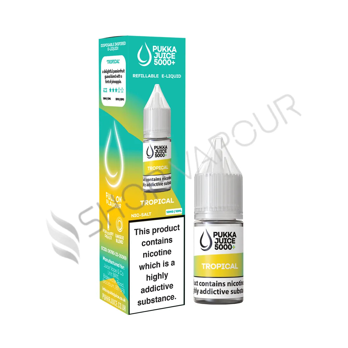 Tropical Nic Salt E-Liquid by Pukka Juice 5000+