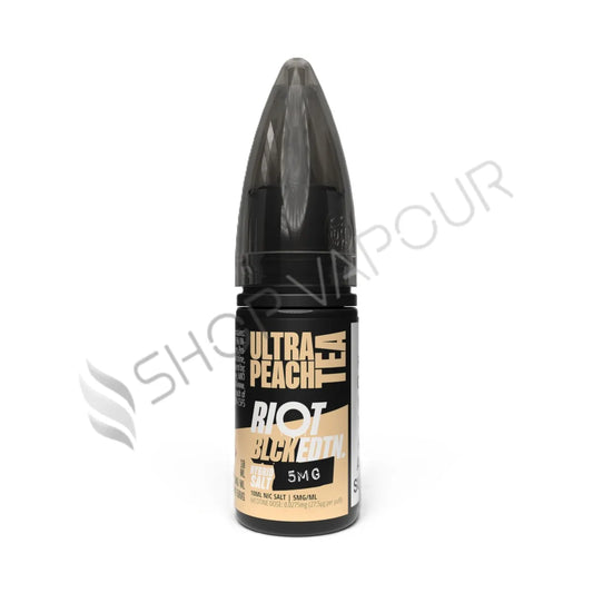 Ultra Peach Tea Nic Salt E-Liquid by Riot Black Edition
