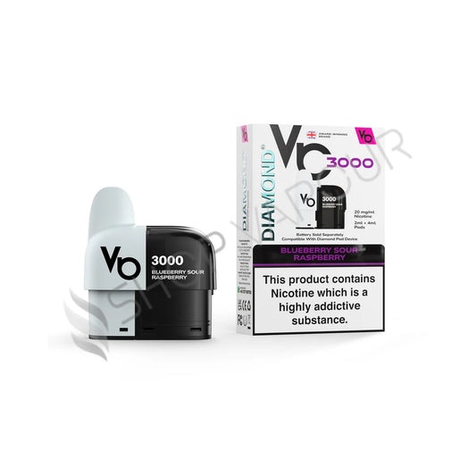 Blue Sour Raspberry Diamond 3000 Prefilled Pod & Refill by Vapes Bars