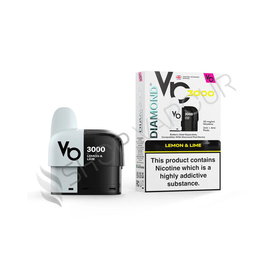 Lemon & Lime Diamond 3000 Prefilled Pod & Refill by Vapes Bars