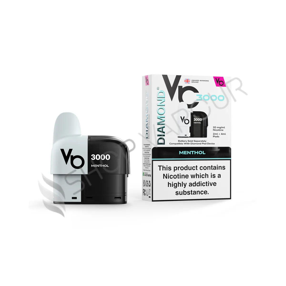 Menthol Diamond 3000 Prefilled Pod & Refill by Vapes Bars
