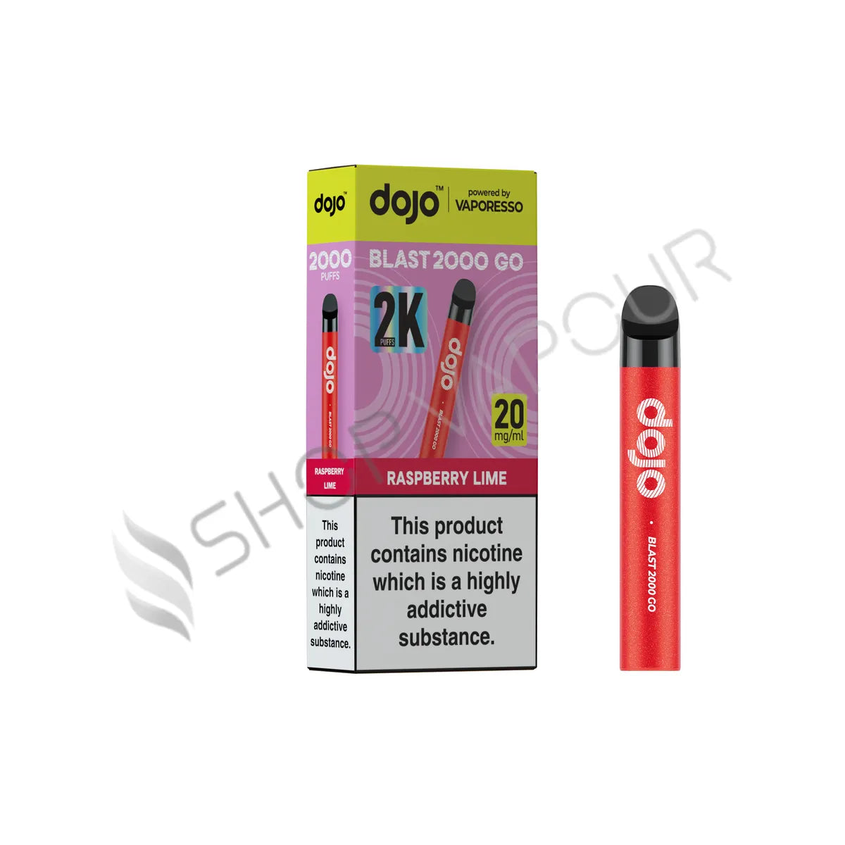 Vaporesso Dojo Blast 2000 Go Prefilled Pod Kit - Raspberry Lime