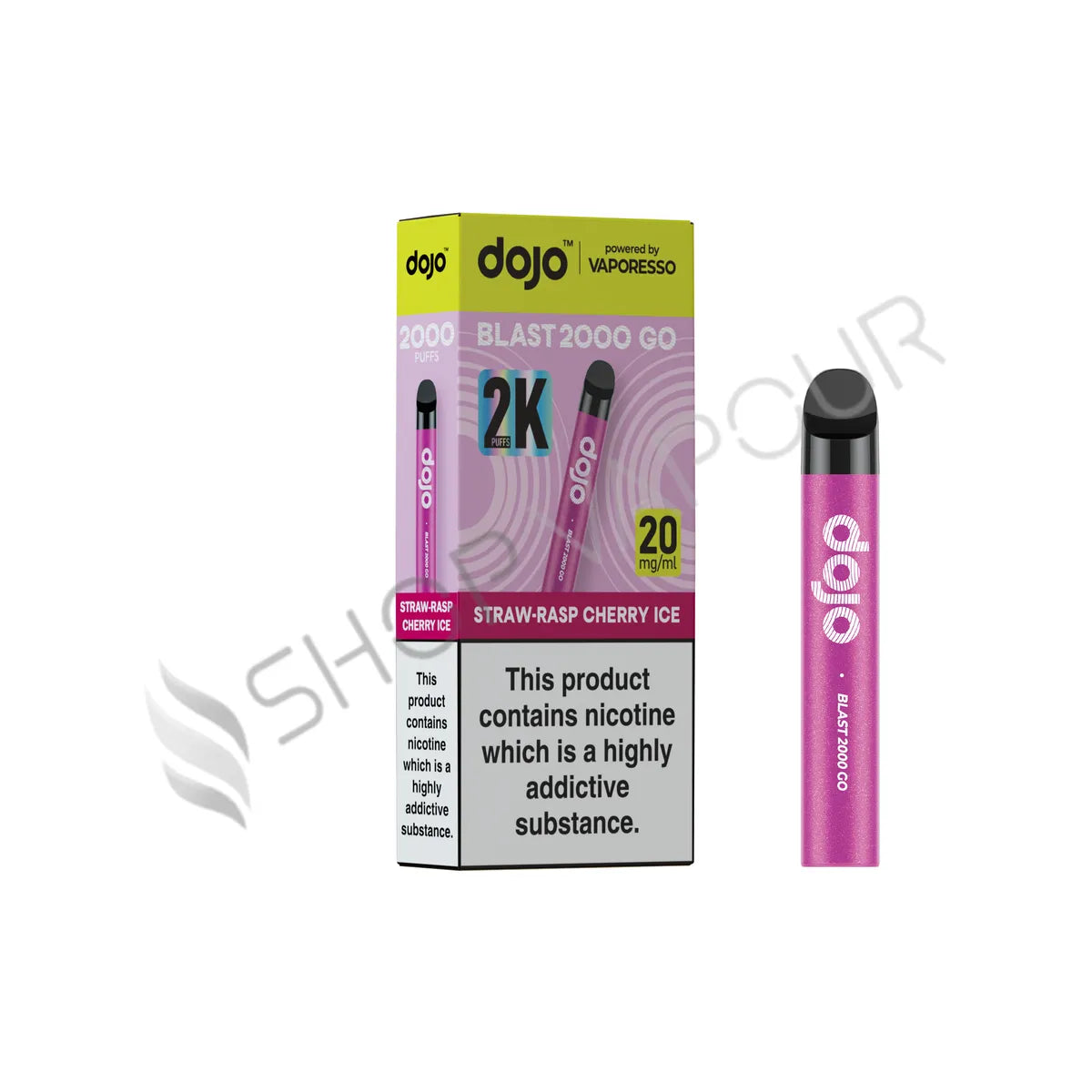Vaporesso Dojo Blast 2000 Go Prefilled Pod Kit - Straw Rasp Cherry Ice