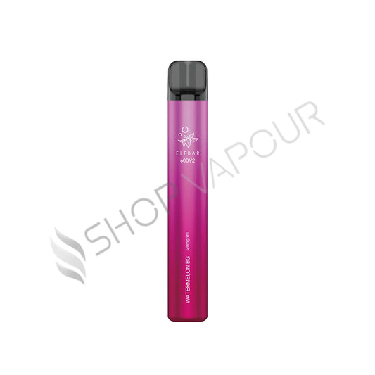 Watermelon Bubblegum Elf Bar 600 V2 Disposable Vape