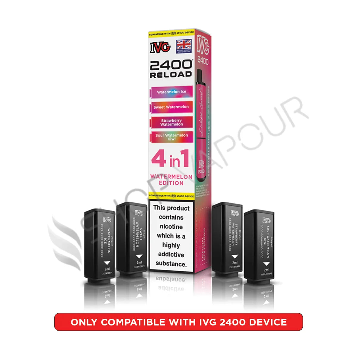 Watermelon Edition Reload Prefilled Pods by IVG 2400