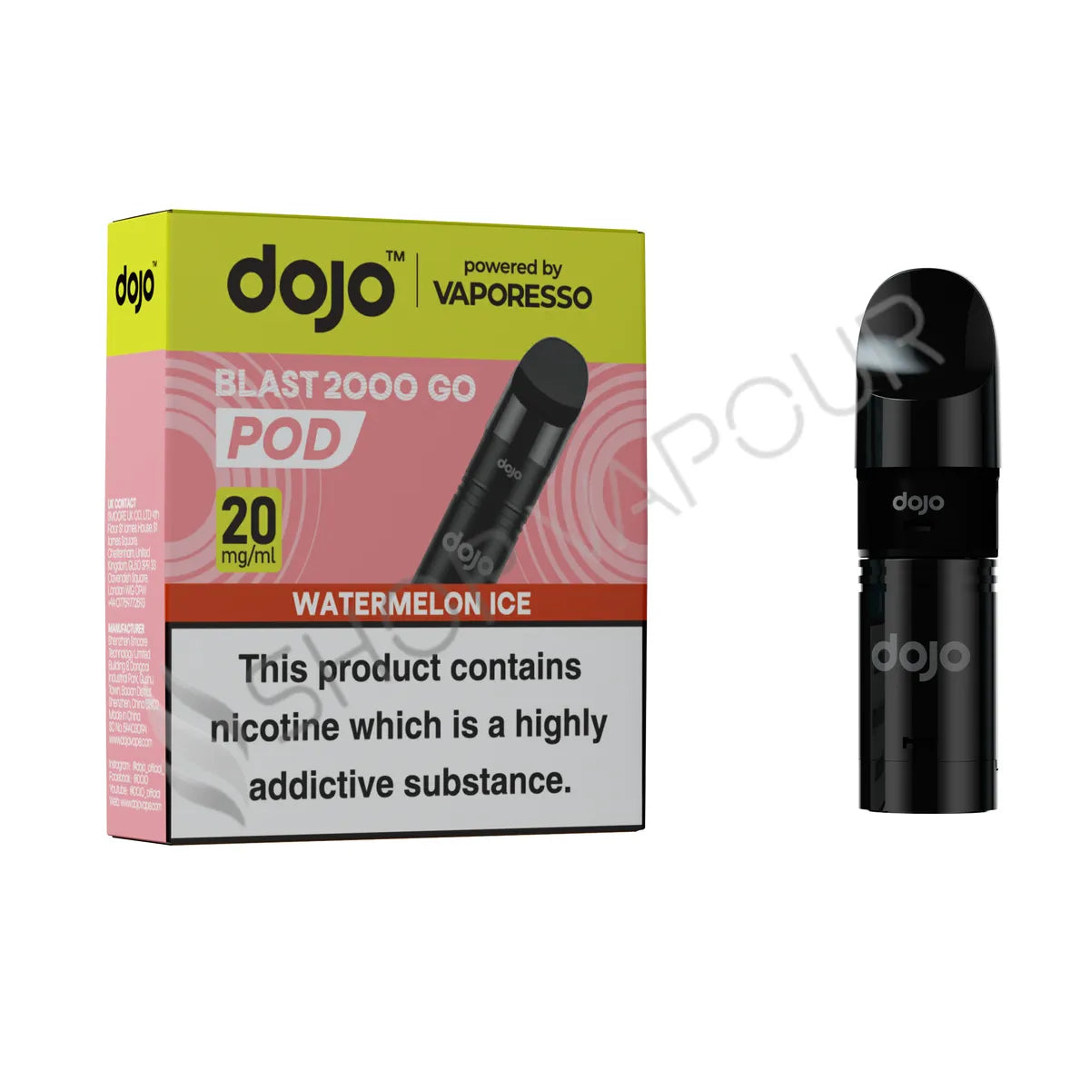 Watermelon Ice Dojo Blast 2000 Go Prefilled Pod & Refill by Vaporesso