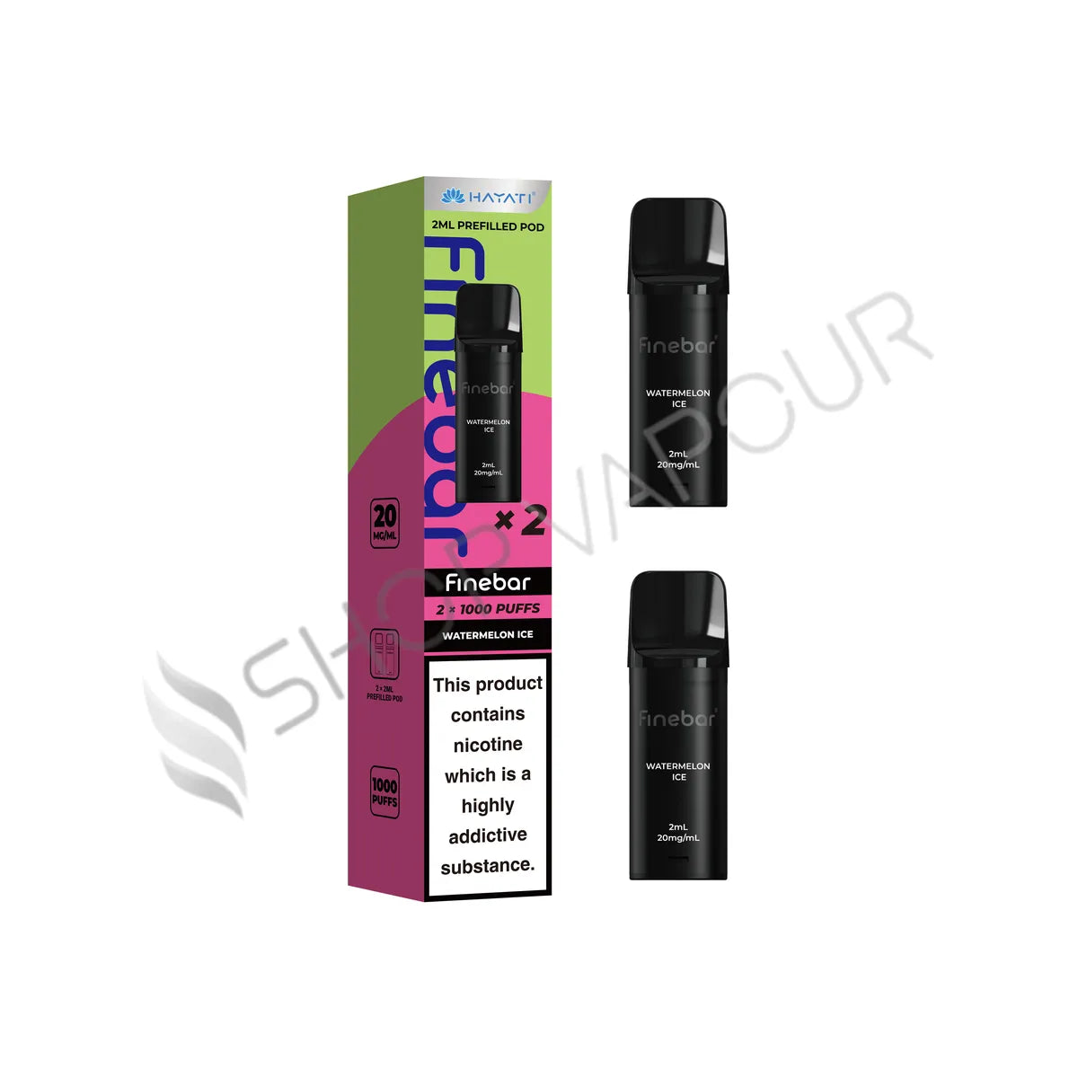 Watermelon Ice Finebar Prefilled Pods by Hayati