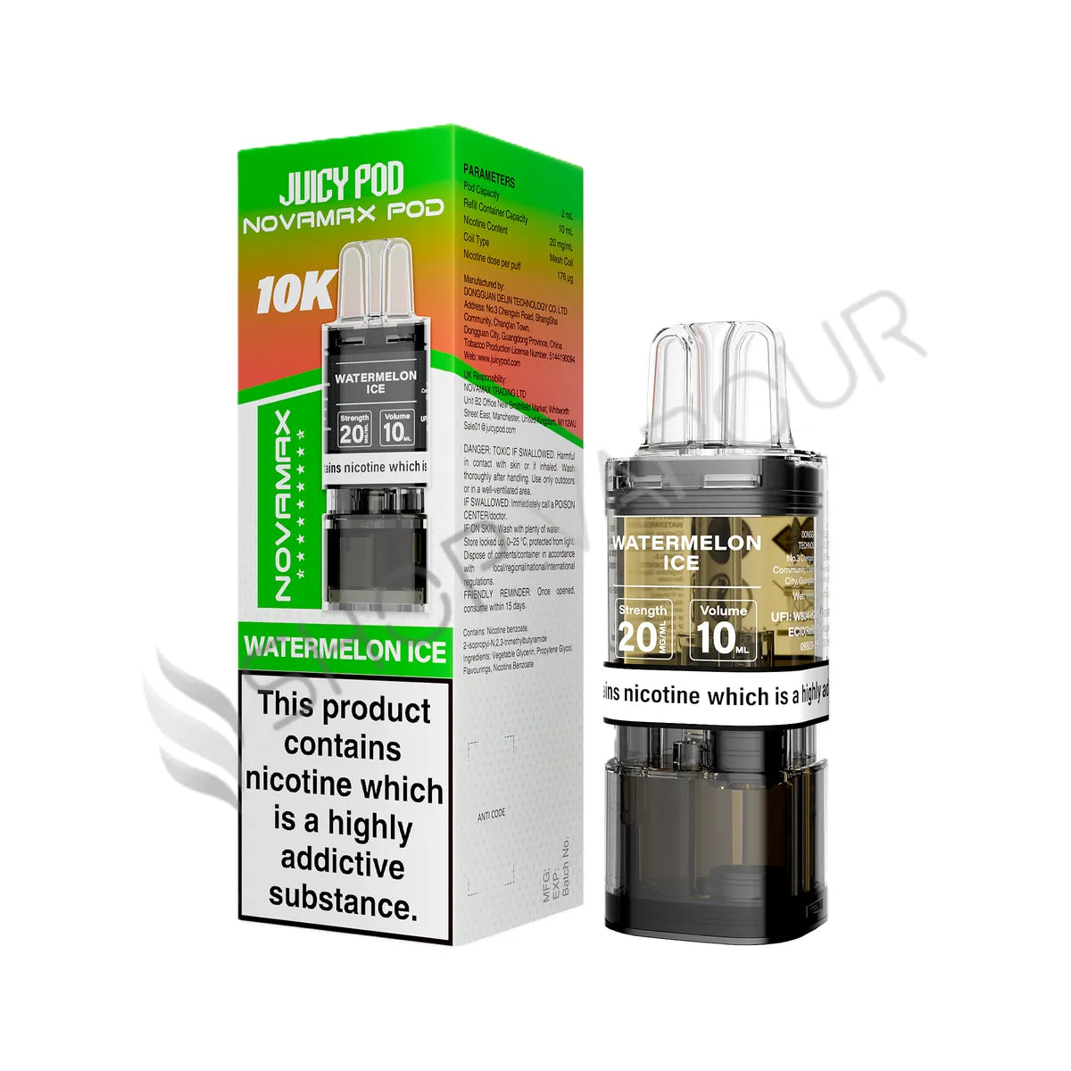 Watermelon Ice Novamax 10K Prefilled Pod & Refill by Juicy Pod