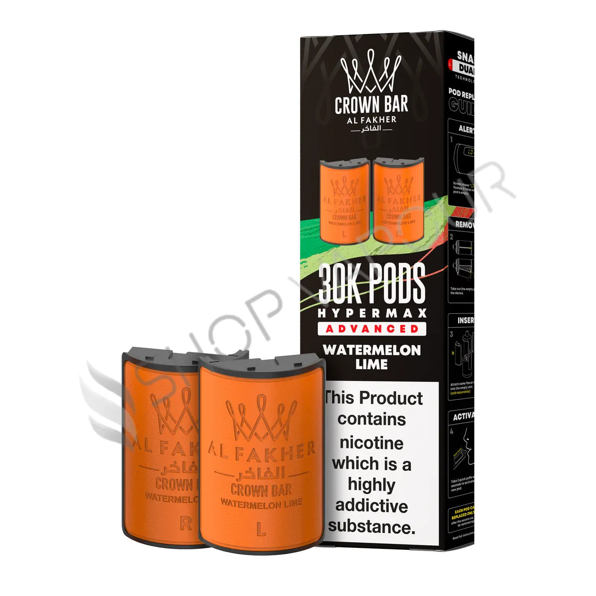 Watermelon Lime 30K Hypermax Prefilled Pod & Refill by Al Fakher