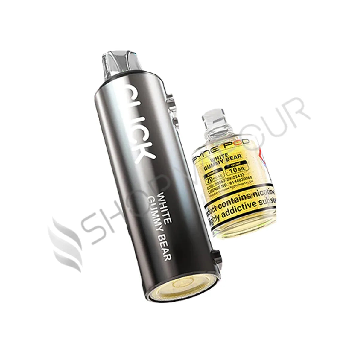 White Gummy Bear Click 10K Pod & Bottle by Pyne Pod