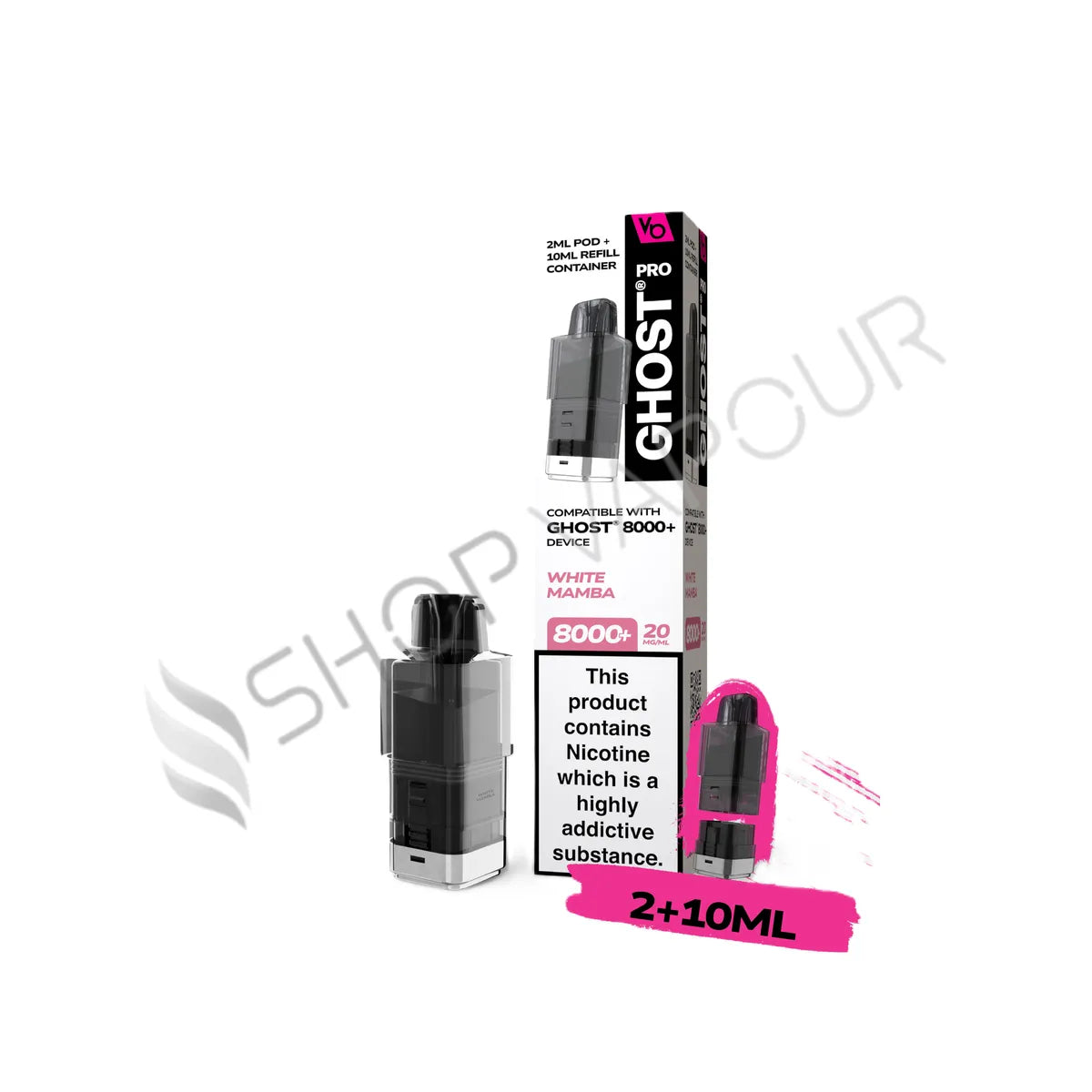 White Mamba Pro 8000+ Prefilled Pod & Refill by Ghost