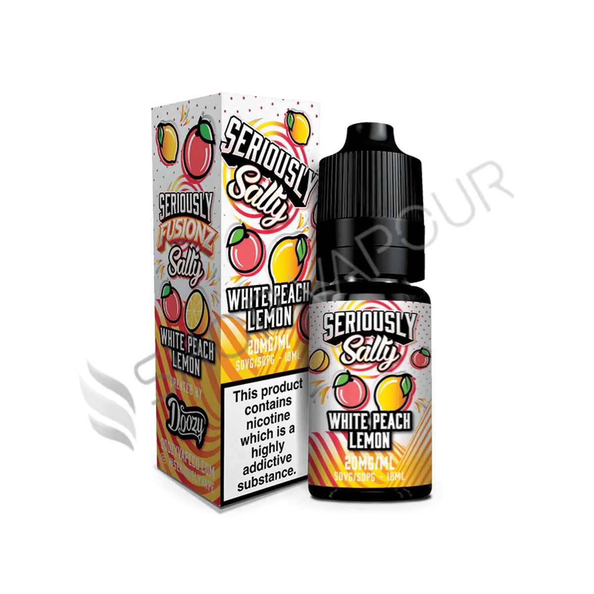 White Peach Lemon Nic Salt E-liquid by Seriously Salty