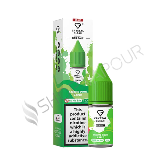 Xtreme Sour Apple Bar Salts Nic Salt by Crystal Clear