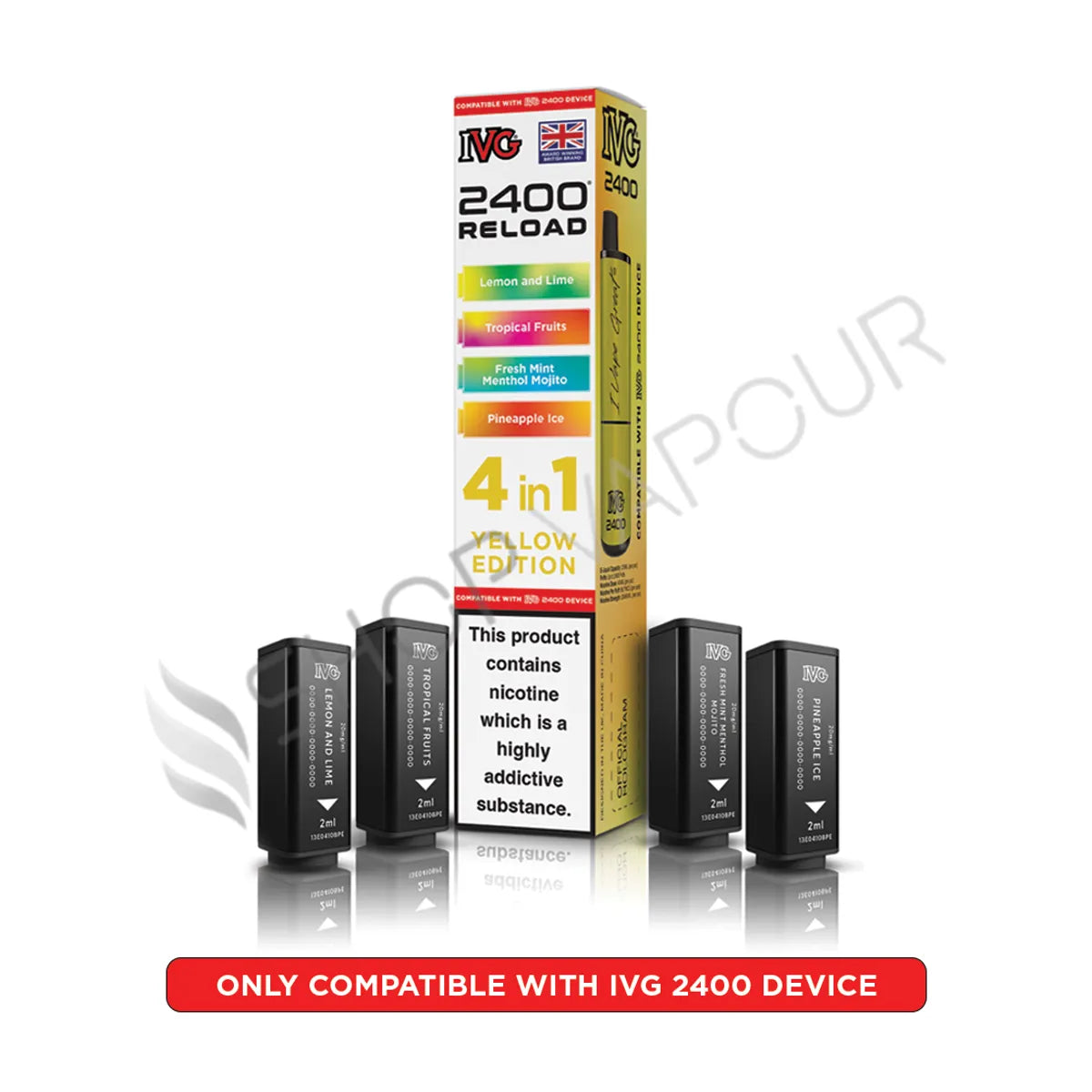 Yellow Edition Reload Prefilled Pods by IVG 2400